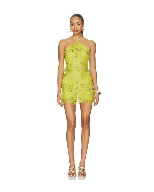 Nbd Yellow Nimrata Mini Dress