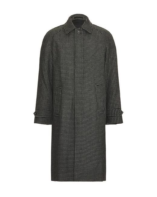 Club Monaco Black Balmacaan Coat for men