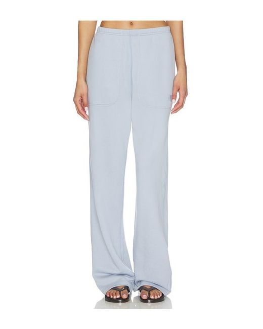 Lunya White Silksweats Lightweight Reversible Straight Leg Pant