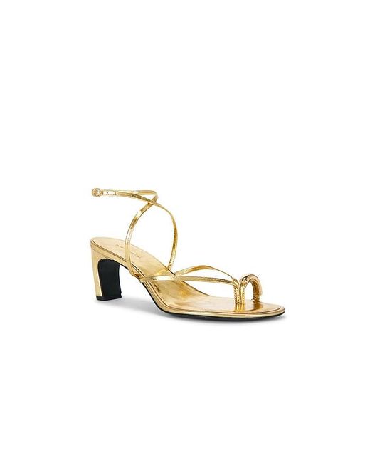 Tory Burch White Pierced Strappy Heel Sandal