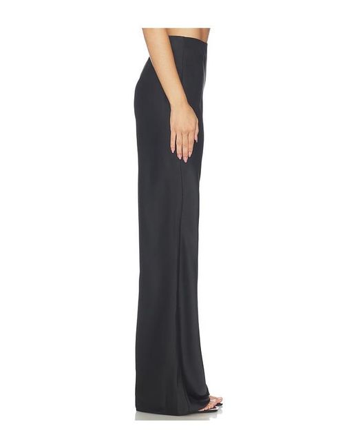 Lovers + Friends Black Olivia Satin Pant