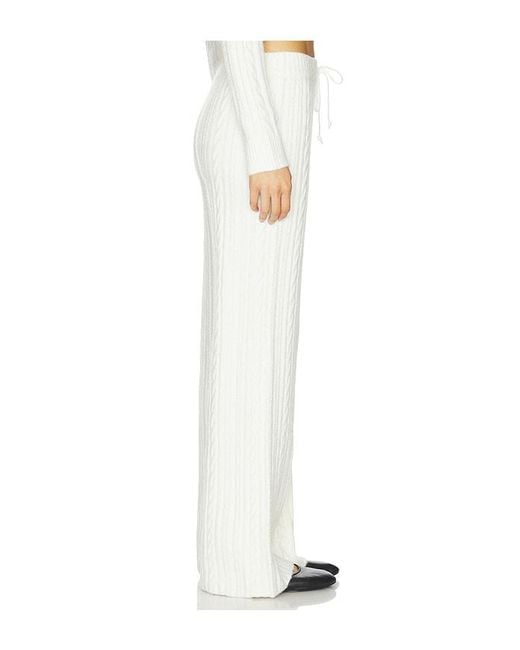 WellBeing + BeingWell White Juno Cable Knit Pant