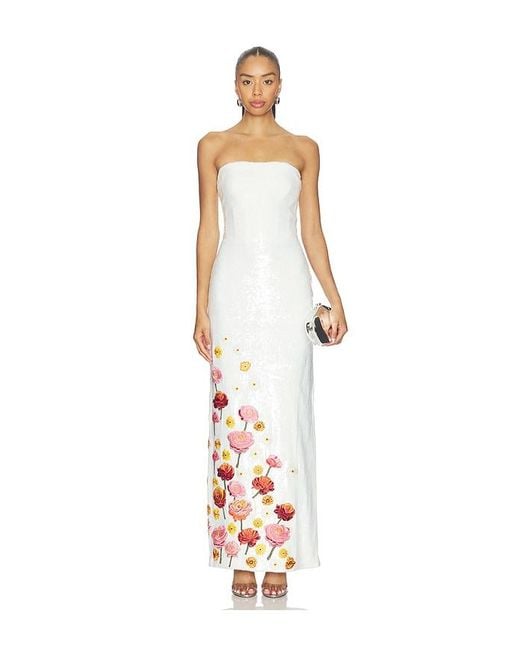 AFEW Rahul Mishra White Rahul Mishra Sequined Corset Maxi Dress