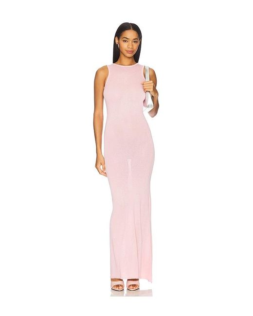 Runaway the Label Pink Adriana Maxi Dress
