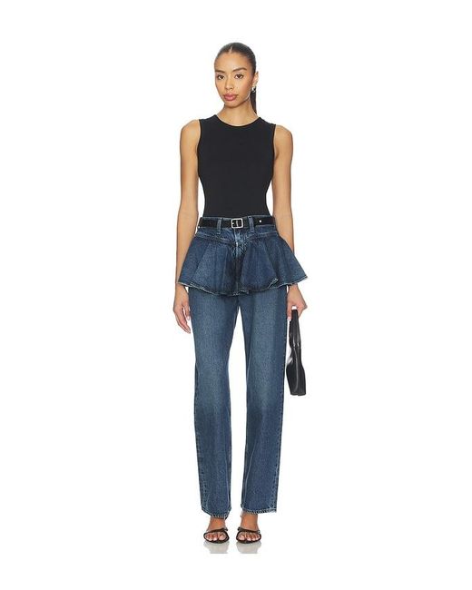 Agolde Blue Peplum Jeans