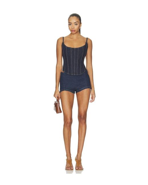 retroféte Blue Marishka Top