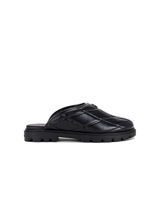 COACH Black Alyssa Quilted Leather Clog