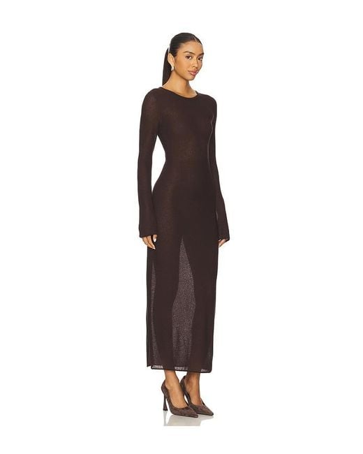 L'academie Brown 'Academie Delmer Midi Dress
