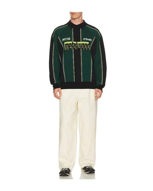 METALWOOD STUDIO Green Knit Football Top for men