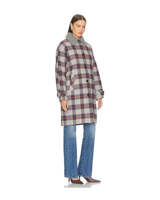 Veronica Beard Blue Laurent Dickey Coat With Collar
