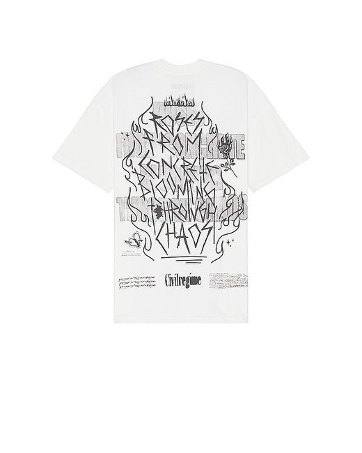 Civil Regime White Even From A Dark Place American Classic Oversized Tee for men
