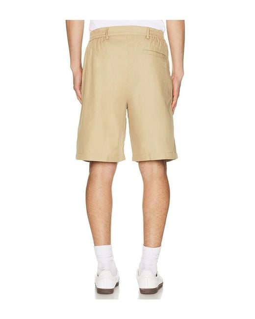 BOUND Natural Wide Pleated Cotton Short for men