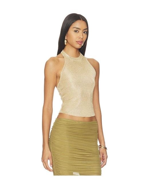 SER.O.YA Minnie Metallic Knit Halter Top