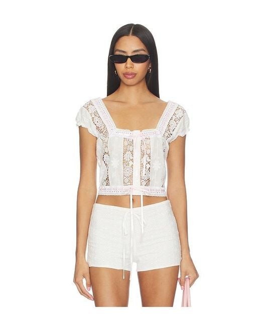 GUIZIO White Emery Blouse