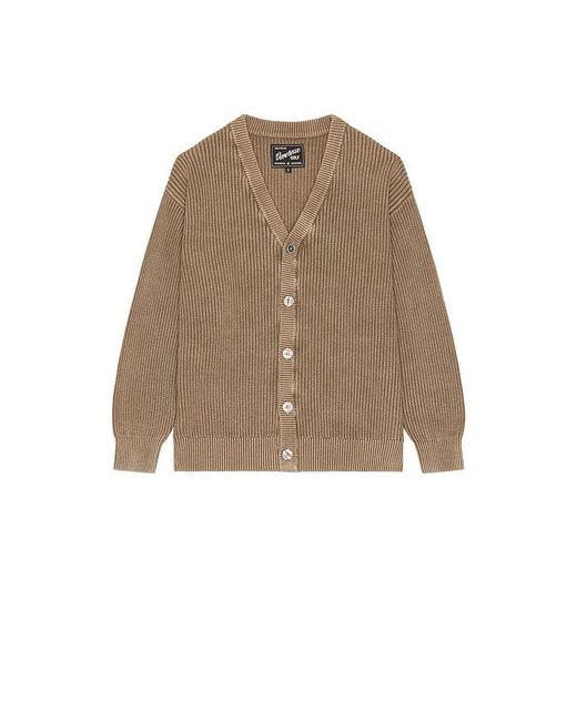 Devereux Golf Natural The Fisherman Rib Cardigan for men