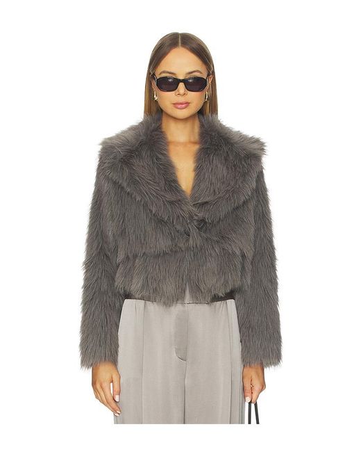 The Sei Multicolor Faux Fur Bomber Jacket