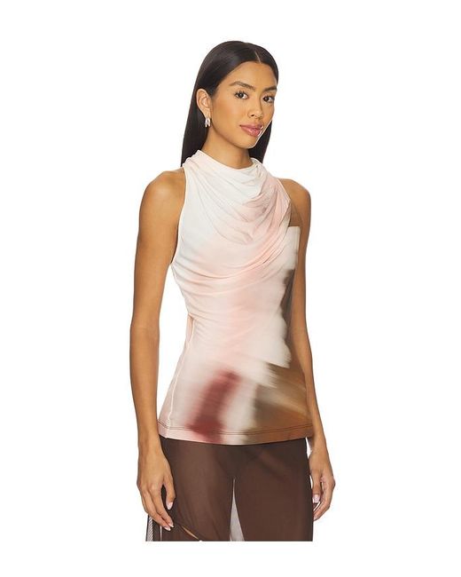 Helmut Lang Brown Sleeveless Wind Top
