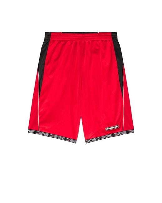 we11done Red Sporty Football Jersey Shorts for men