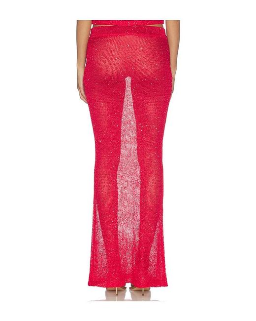 superdown Red Miranda Maxi Skirt