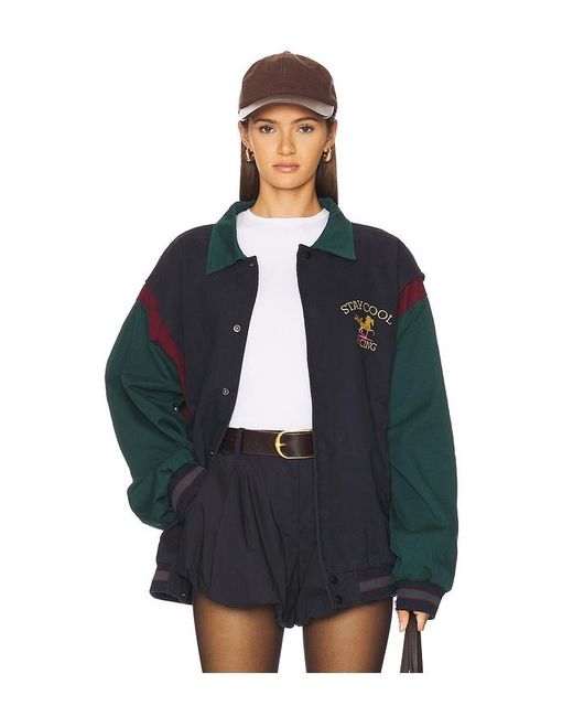 Stay Cool Blue Racing Bomber Jacket