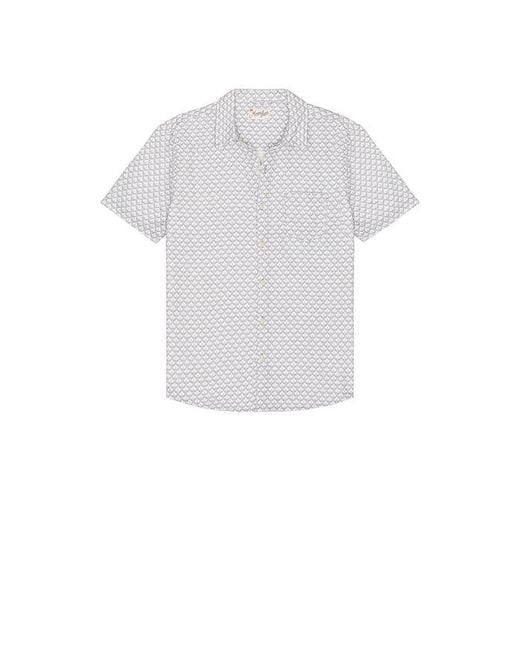 Marine Layer White Classic Stretch Selvage Shirt for men