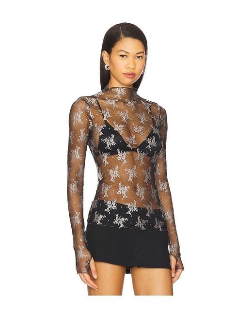 Free People Black Oberteil Two Tone Lady Lux