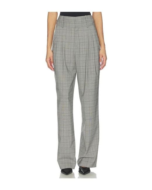 Monse Gray Double Waistband Tailored Wide Leg Pant