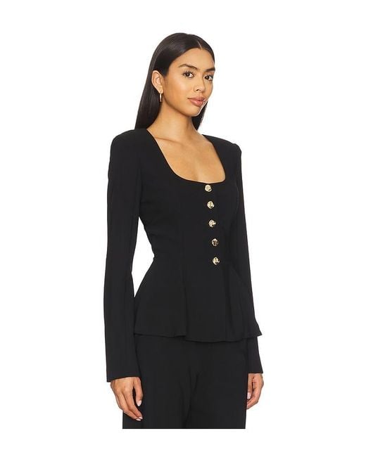 Amanda Uprichard Black Kailey Top