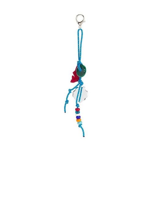 Timeless Pearly Metallic Charms Rope Keychain