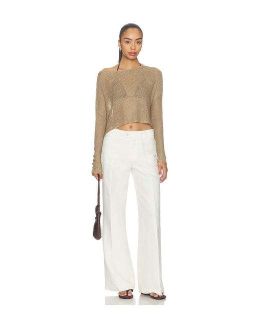 Closed White Flared Linen Pants