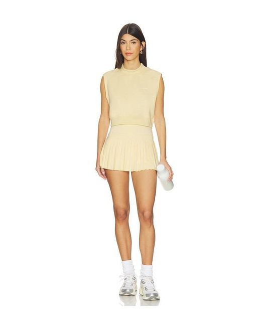 Gold Hinge Natural Mock Neck Sleeveless Top