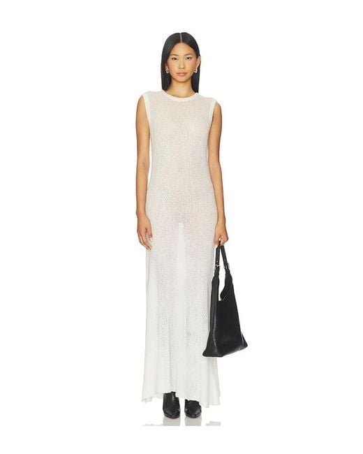 Lisa Yang White Maxikleid Madelena
