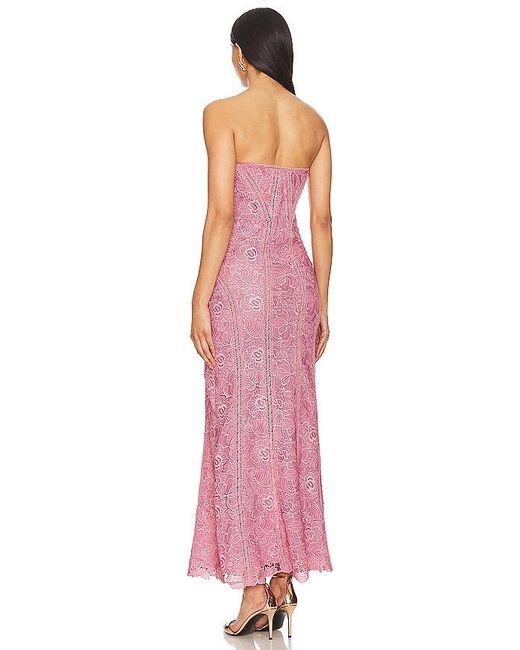 Rococo Sand Red X Revolve Paris Lace Midi Dress