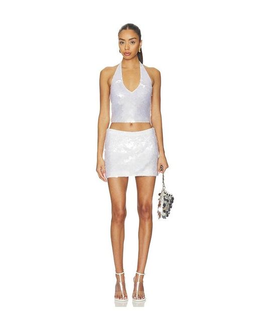 Leslie Amon White Angel Halter Top