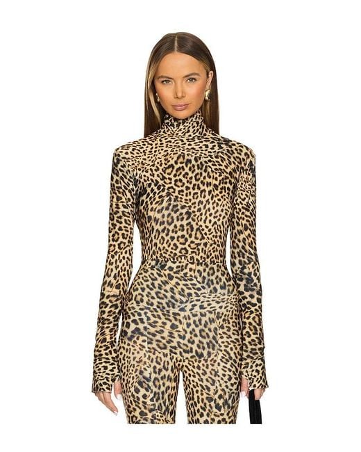 Norma Kamali Multicolor Slim Fit Long Sleeve Turtle Top Clothing Xs 2) Spandex/Polyester/Jersey