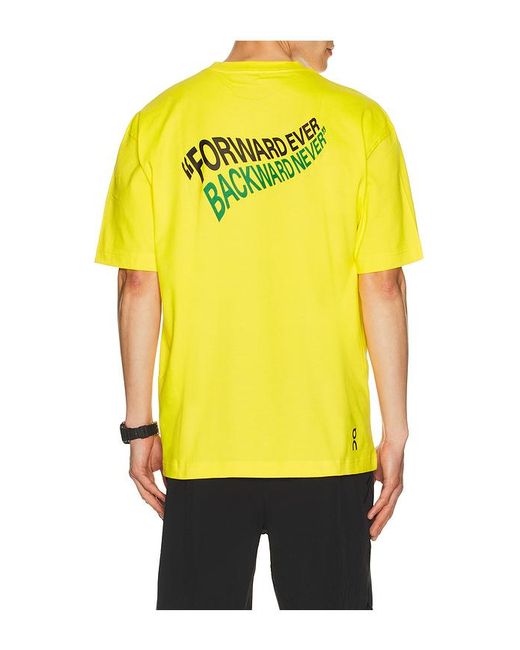 On Shoes Yellow X Walkgood La Club T-Shirt for men