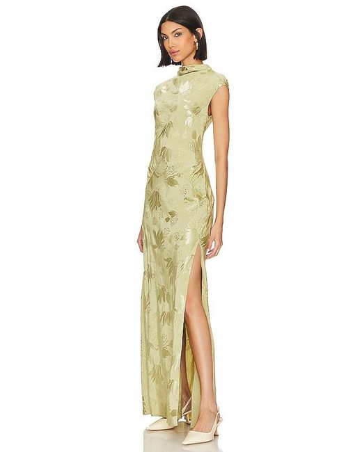 L'academie Metallic Avalon Maxi Dress