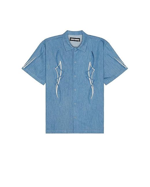 DOUBLE RAINBOUU Blue West Coast Shirt for men