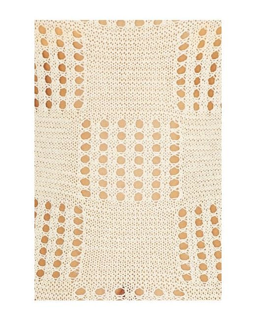 SNDY'S Natural Breanna Crochet Shimmer Maxi Dress