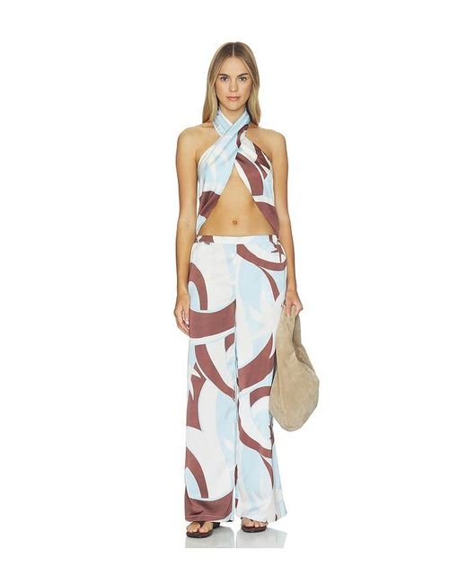 Seven Wonders White Kaeli Elasticated Palazzo Pant