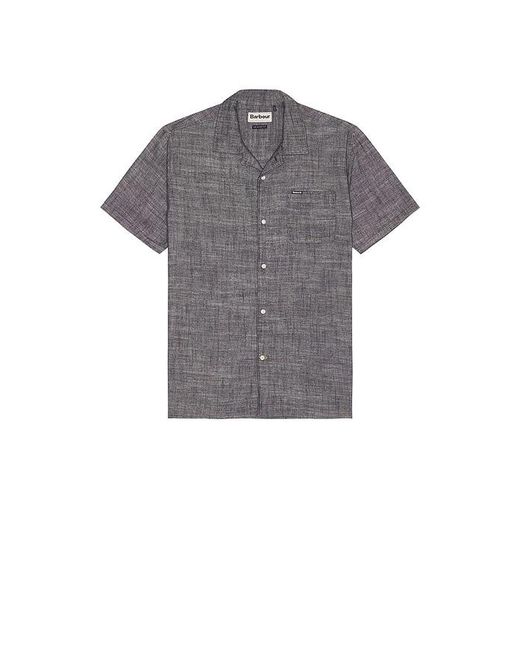 Barbour Gray Bowston Linen Blend Summer Shirt for men