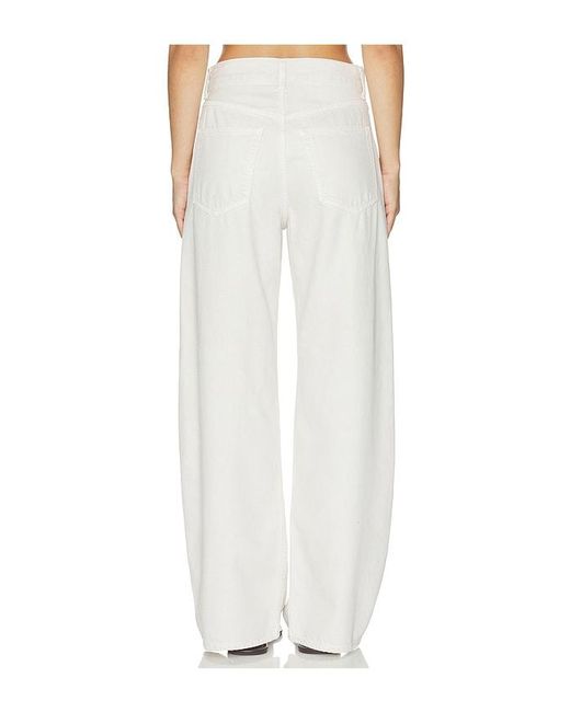 Agolde White Low Curve Utility Jean