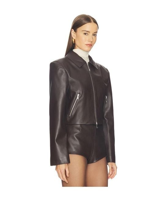Camila Coelho Black Elia Leather Jacket