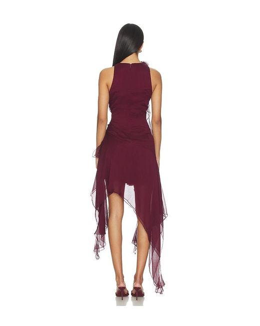 Bardot Red Ivana High Low Mini Dress
