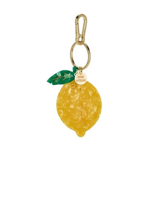 Solar Eclipse Yellow Hand-Painted Bag Charm