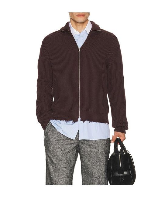 MM6 by Maison Margiela Brown Sportsjacket for men