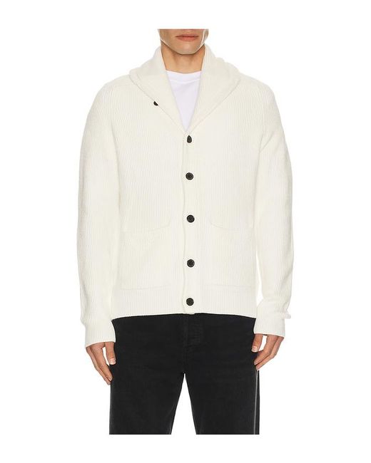 Reiss Cardigan Cannon in White für Herren