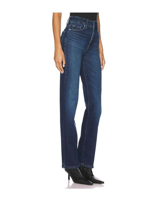 GOOD AMERICAN Blue Soft Tech Good True Straight Jeans
