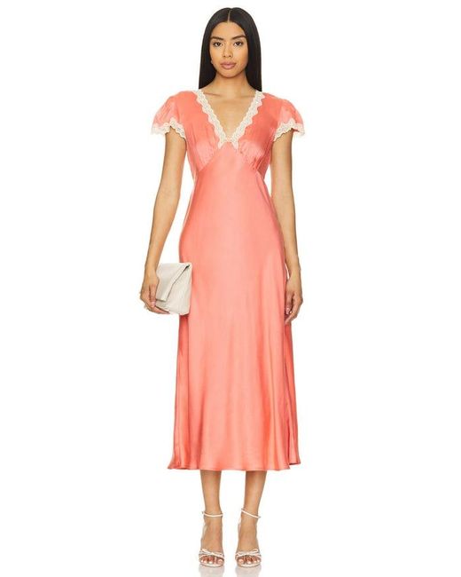 Rixo Pink Clarice Dress