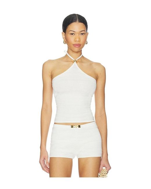 Kapri White Dekota Halter Top